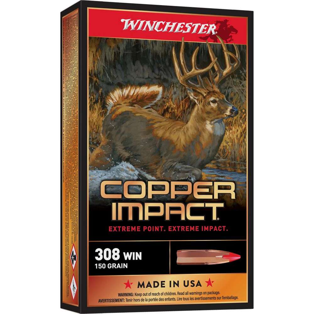 Ammunition Winchester Ammunition Ready Series 308Win 308 WIN COPPER IMPACT 150 GR LEAD FREE 20 Rounds